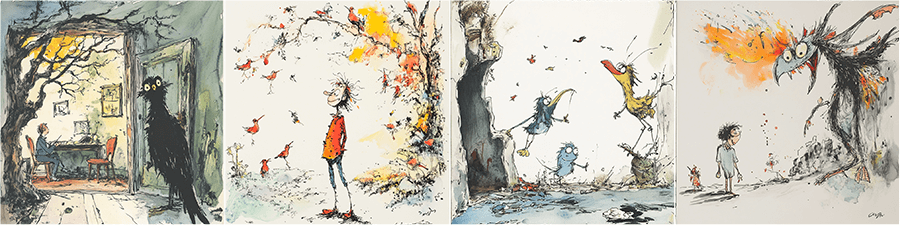 미드저니 퀸틴 블레이크 Quentin Blake