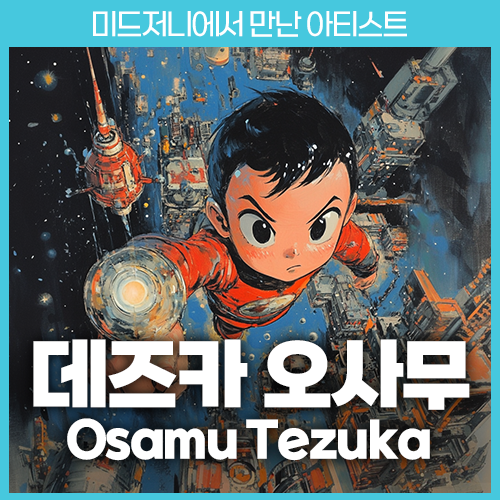 미드저니 데즈카 오사무 Osamu Tezuka