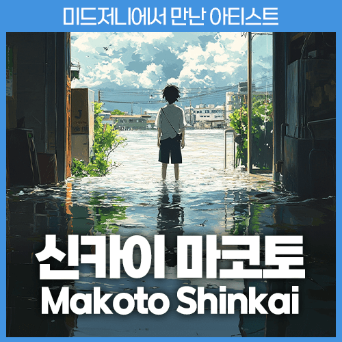 미드저니 마코토 신카이 by Makoto Shinkai